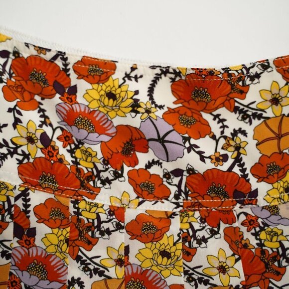 NWT Tory Burch Silk Printed Pleaded Skirt "Ivory Blossom Ditsy" - Picture 3 of 10